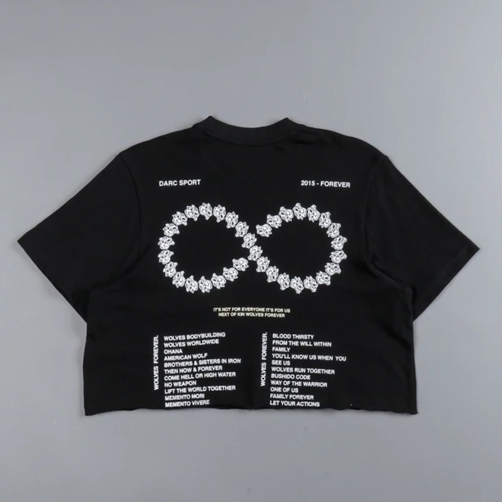 Darc Sport SHE NEXT OF KIN (CROPPED) PREMIUM TEE IN BLACK, size XSmall Brand New